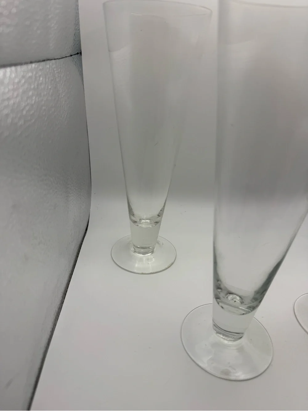 Vintage Crate And Barrel 9” Pilsner Tapered Beer Glasses 16 Oz Set of 4 Man Cave
